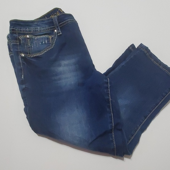 B2G1 SALE!  💕  Justice Jean Capris - Size 14 1/2 - Picture 4 of 5